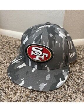 San Francisco 49ers 59Fifty New Era Gray Camo Fitted Hat Size 7 1/2 Football